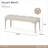Penthouse Accent Bench - Frosted Linen/Silver Mist
