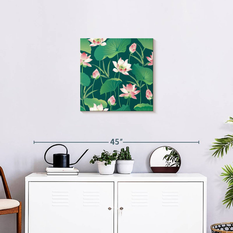 Lotus Leaves, 20" H x 20" W