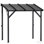 Pavillon de jardin durable à toit rigide avec cadre, abri barbecue moderne gris foncé