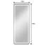Miroir à DEL pleine grandeur 64 pouces x 21 pouces avec support de fixation au sol, cadre en alliage d'aluminium, large mur lumineux de haute résistance, températures tricolores réglables, image fidèle