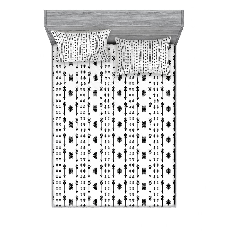 Microfiber Sheet Set, Queen Sheet Set with Fitted Sheet