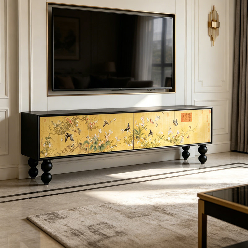 Meuble télé avec rangement Luxury, 23.62"H x 86.61"L x 15.74"W