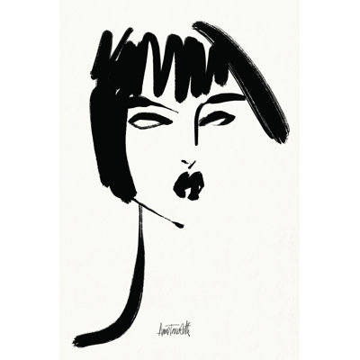 Brush Portrait VIII by Anne Tavoletti - Wrapped Canvas Painting