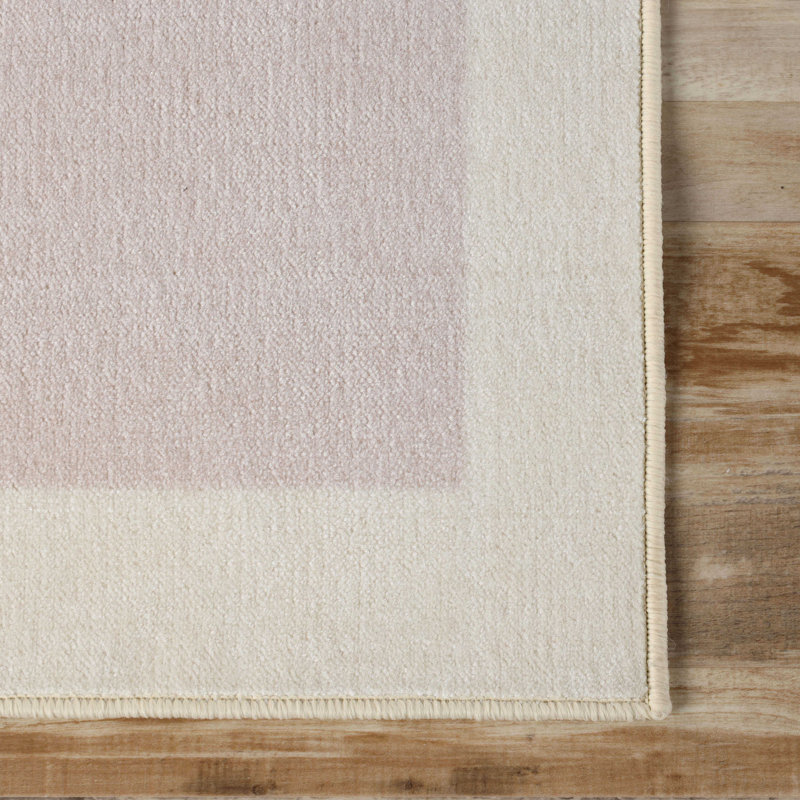 Kenady 2 Piece Machine Washable Non-Slip Latex Backing 2 Piece Bath Rug Set, Cream