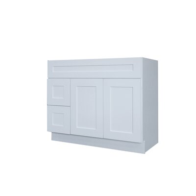 42"" Free-Standing Single Bathroom Vanity Base Only -  Cabinets.Deals, EW-VA42DL, Elegant White