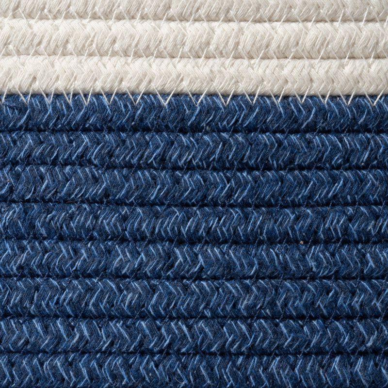 Panier de rangement en corde Althoff, Brun / blanc / bleu