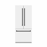 ZLINE Autograph 36 in. Black Stainless Refrigerator with Stainless Steel Interior with Accents