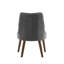 Chaise d'appoint rembourrée et capitonnée-392254311