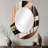Rosegold Embracing Essence Of Lines III - Gold Modern Oval Wall Mirror-1179519982