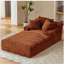 Très grande chaise longue d'intérieur, canapé rembourré en velours côtelé moderne, aucun assemblage requis, canapé-lit confortable pour le salon, le bureau-1258672269
