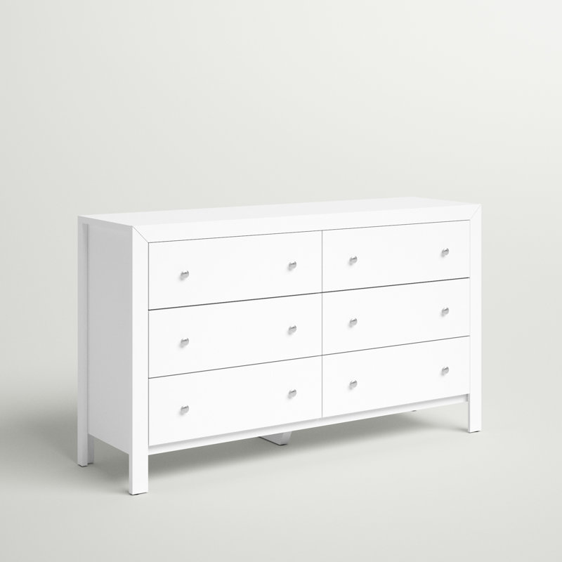 Lisbon 58'' W 6 - Drawer Dresser, White
