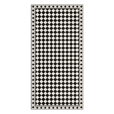 Tapis de cuisine noir Chess