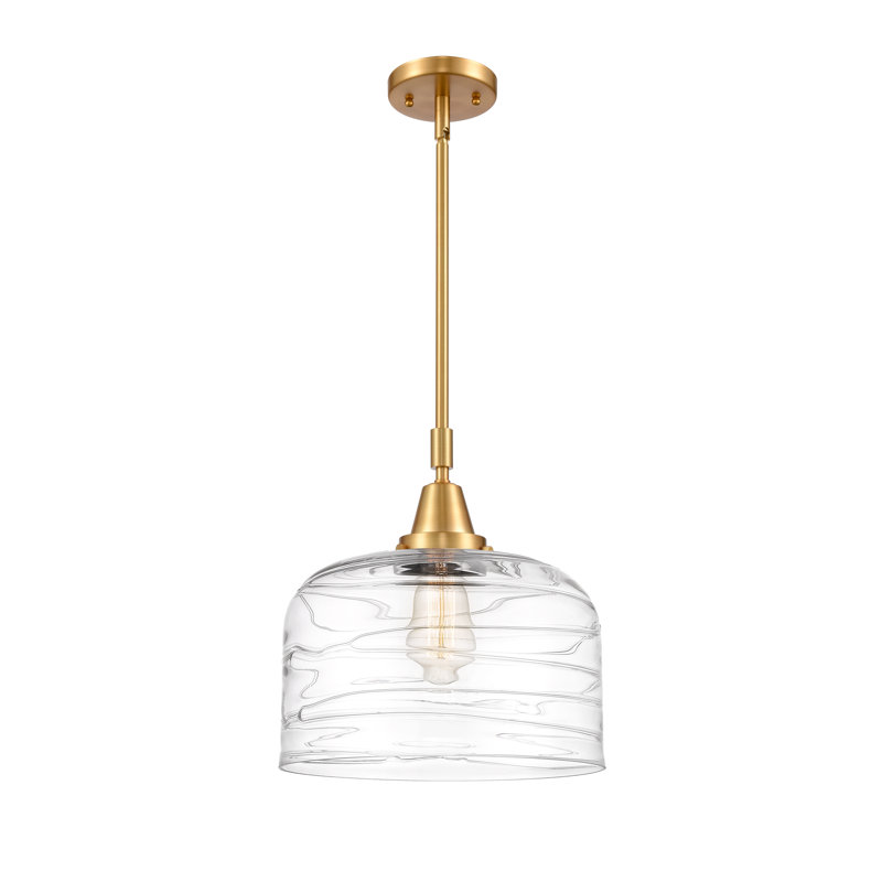 1 - Light Single Pendant, LED, 47.125" H x 12" W x 12" D, Satin Gold
