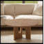 Table basse 31,5 pouces ronde en placage de bois de frêne rustique pour petit salon