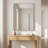 30X40 Inch Silver Metal Framed Rectangular Rectangular Bathrrom Mirror For Wall.
