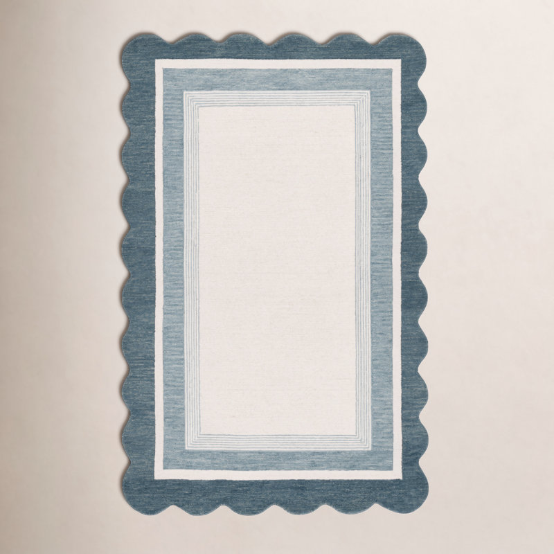 Hand-Tufted Wool Striped Outdoor Rug, Rectangle 9' x 12'