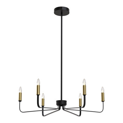 Maroneia 6 - Light 26"W Candle Style Dimmable Chandelier for Kitchen Or Living Room