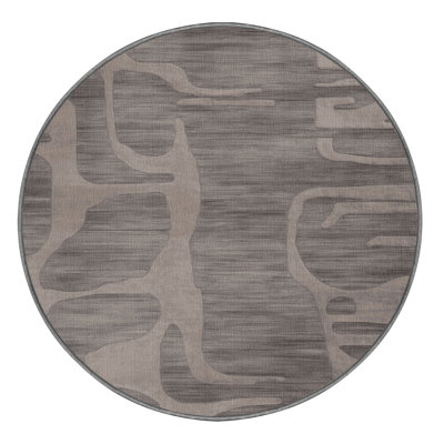 Tapis abstrait gris lavable à la machine