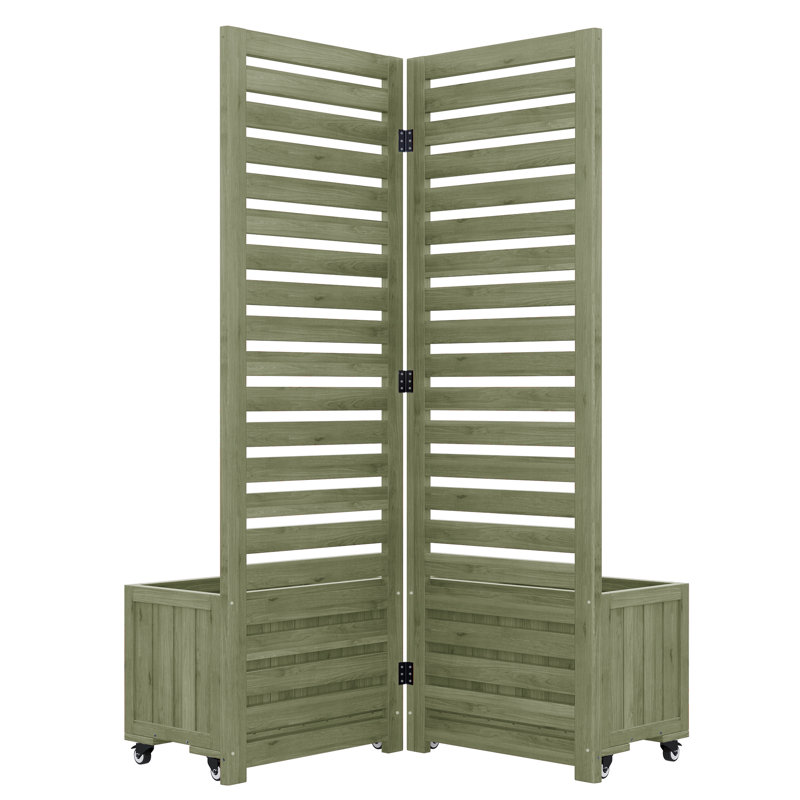 Wood Planter Box, Green