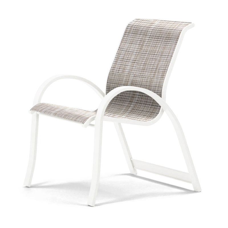 Fauteuil de salle à manger empilable Hiraku, Ella, Blanc