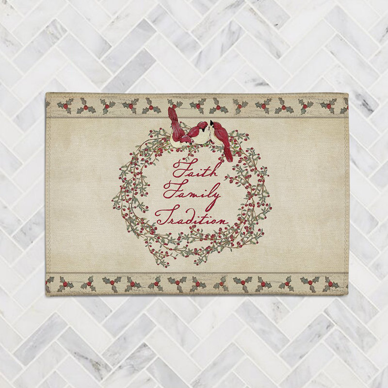 Faith Family Tradition Chenille Indoor Rug, Rectangle 5' x 7'