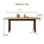 Table de salle à manger 71 po Mid-Century