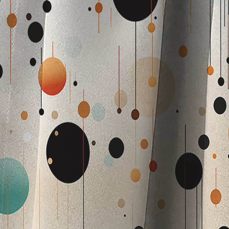 Motif à pois Urban Urban IV - Rideau abstrait - Rideau occultant - 1 panneaux, L 52 po x L 120 po