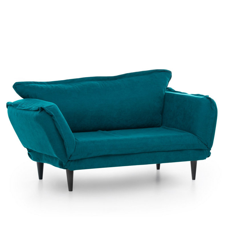 Frankie 78.74" Flared Arm Sleeper, Petrol Green