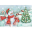 «Classic Snowmen I» par Mary Urban - peinture sur toile tendue
