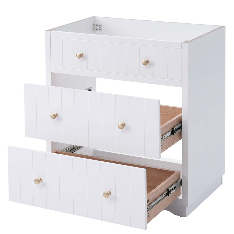 (Cabinet seulement) Base de meuble-lavabo avec 2 tiroirs