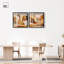 Desert Harmony Shadowbox Print Beige Wall Decor Set by Art Remedy, Black Frame, 12 x 12-616353107-616353118