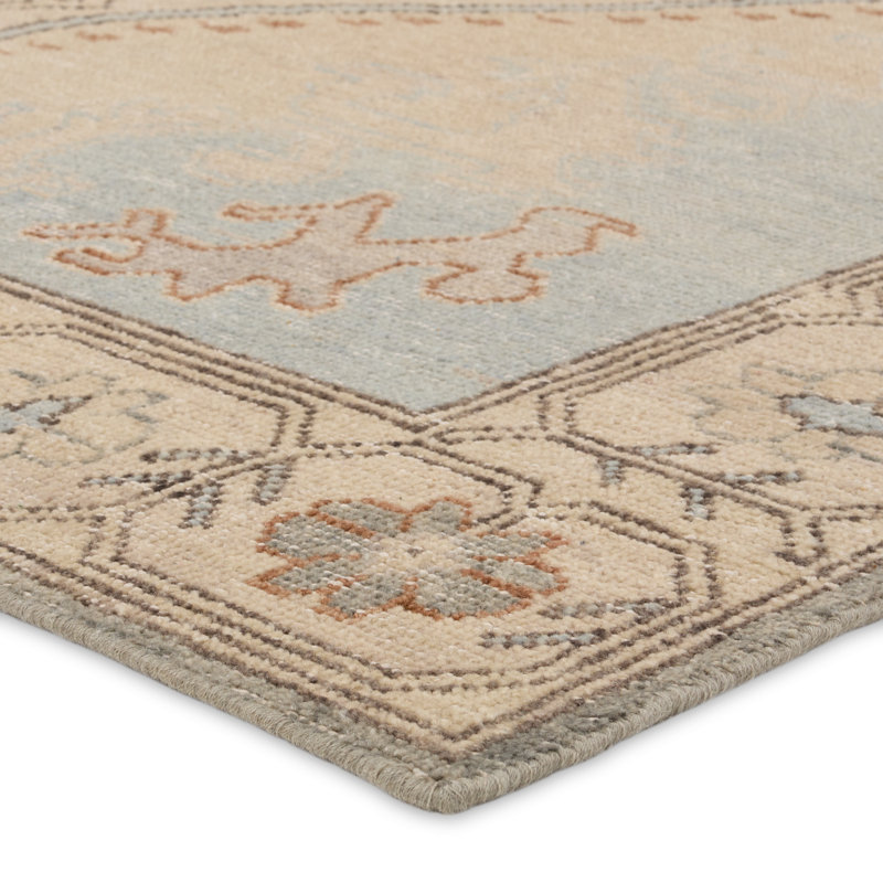 Jaipur Living Arboles ONE12 Handknotted Medallion Red and Gray Area Rug (9'x12'), Rectangle 6' x 9'