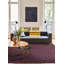 Kantha Hand Tufted Wool Abstract Area Rug in Purple-1428118258