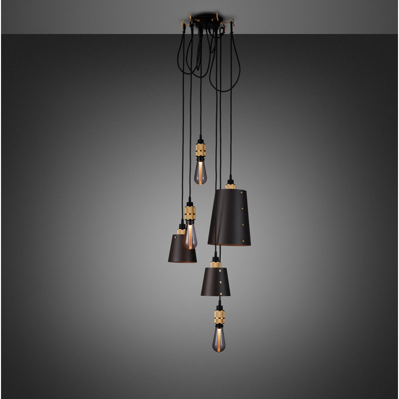 6 - Light Pendant, Brass, Graphite