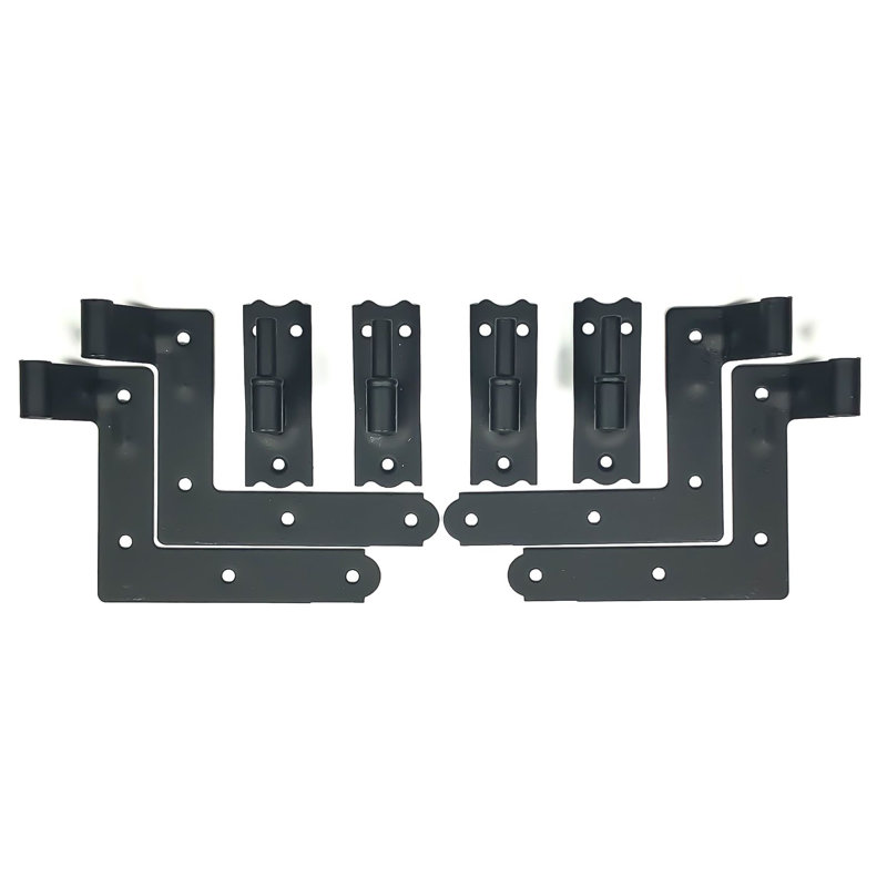 Black Heavy-Duty Steel New York Shutter Hinge Set