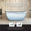 Baignoire de trempage autoportante en acrylique bicolore gris et blanc bicolore bicolore brillant de 59 po x 28,75 po Transolor Finley-125937713