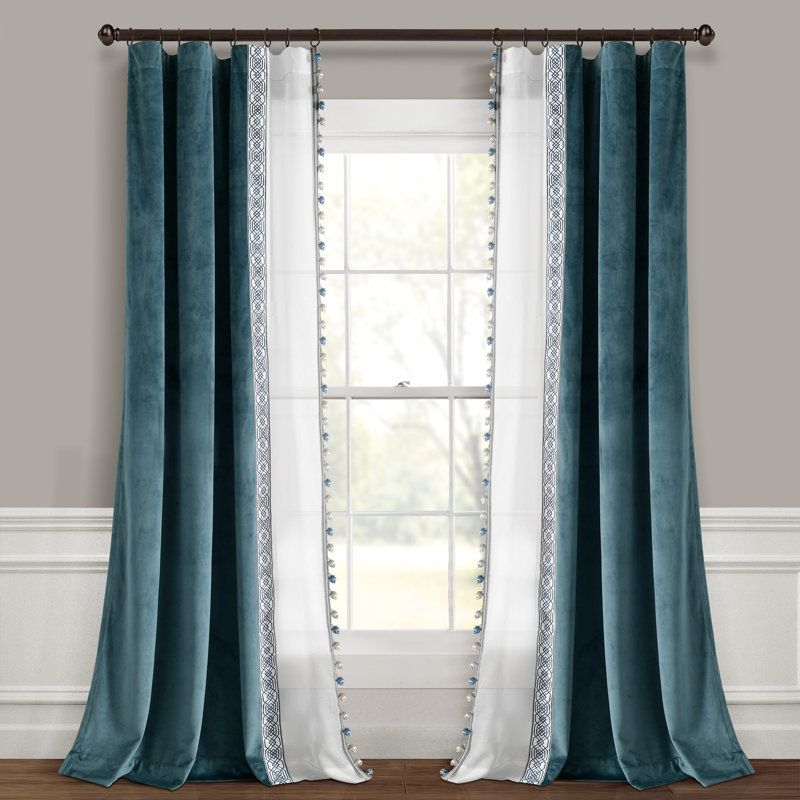 Sheer Curtain Single Panel, Light Gray