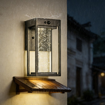 Solar LED Outdoor Wall Sconce With Motion Sensor And Dusk To Dawn Function, IP65 Waterproof, Easy Installation, 4000K Warm White Light For Porch, Front Door, Patio, And Garage