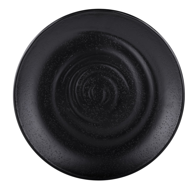 Plaque de hors-d’œuvres mélamine 8" zen, Noir