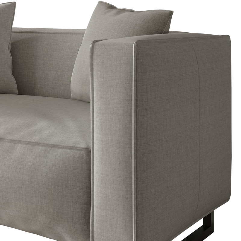 Ensemble de salon 3 pièces Mid-Century, Gris