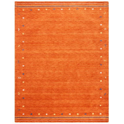 Danette Rust Hand-Loomed Wool Rug