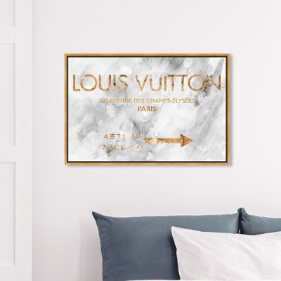 Parisian Road Sign II - art textuel sur toile