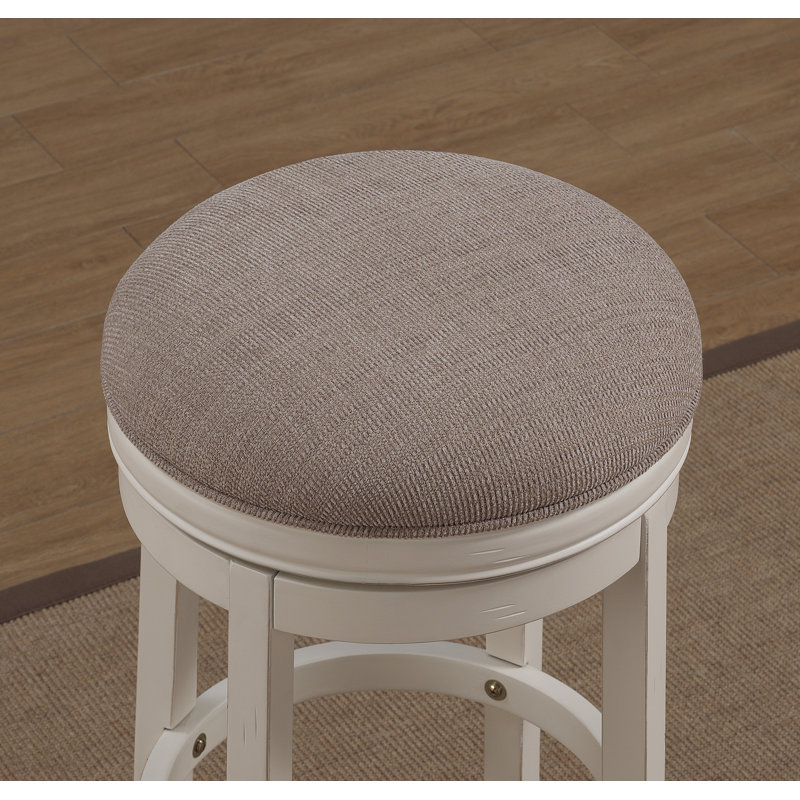 Katherine Swivel Bar Stool, Bar Stool (30" Seat Height), Oatmeal Polyester