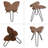 Butterfly-Shaped End Table
