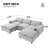 [VIDEO]86.5'' Chenille Modular Sectional Sofa With Storage Pockets-593755526
