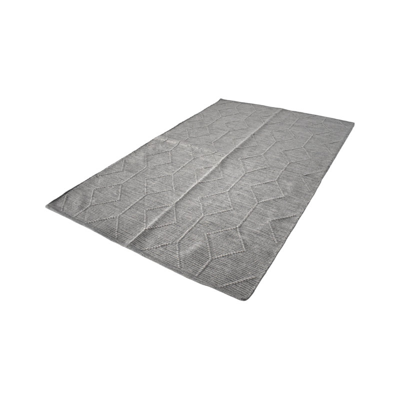 Moneka Geometric Cotton Hand Woven Area Rug, Rectangle 120 x 180cm