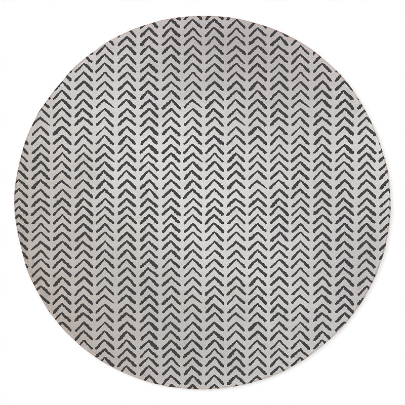 Tribe Way Non-Slip Outdoor Rug, Round 5'