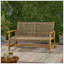 Causeuse en bois et osier Hampton avec structure en acacia durable, parfaite pour la détente en plein air et l'esthétique naturelle-944228597