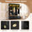 Elegant APP Controlled LED Light Hall Tree with 9 Hooks, Roman Column Design Natural Storage Bench with 3 Large Cabinets, Farmhouse Entryway Organizer with Shelves for Hallway, Black-764336777