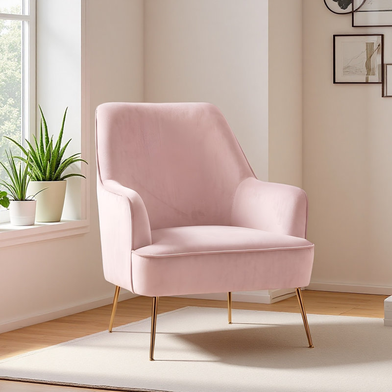 Chaise de loisirs de style moderne, Pink Fabric